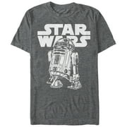 Men's Star Wars R2-D2 Classic Pose Graphic Tee Charcoal Heather 4X Large